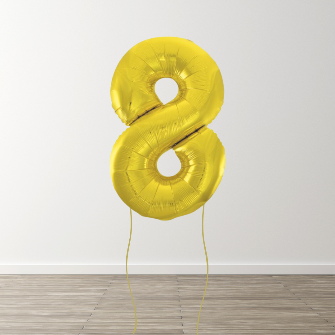 Classic Gold Foil Number Balloons