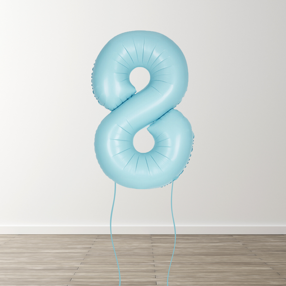 Matte Blue Foil Number Balloons