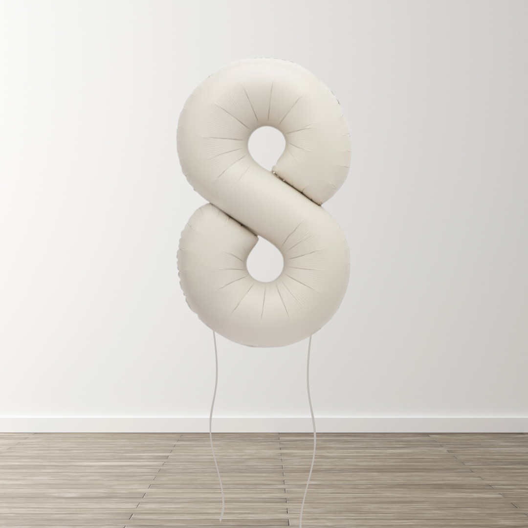 Matte Neutral Foil Number Balloons