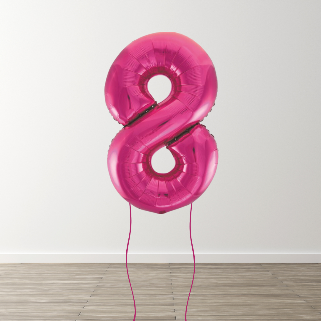 Magenta Foil Number Balloons