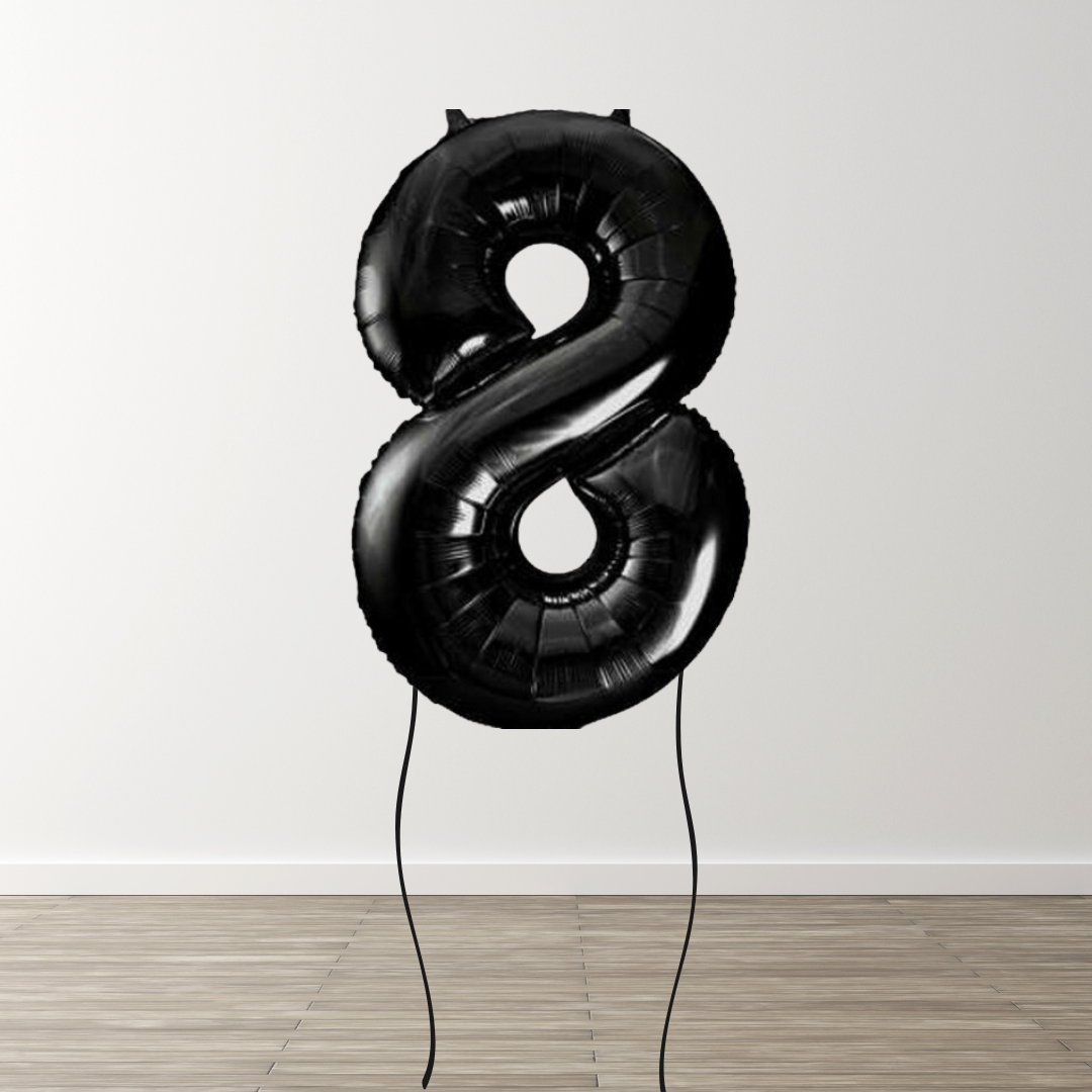 Black Foil Number Balloons