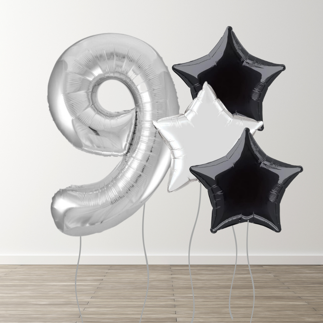 Silver Foil Number Bunch