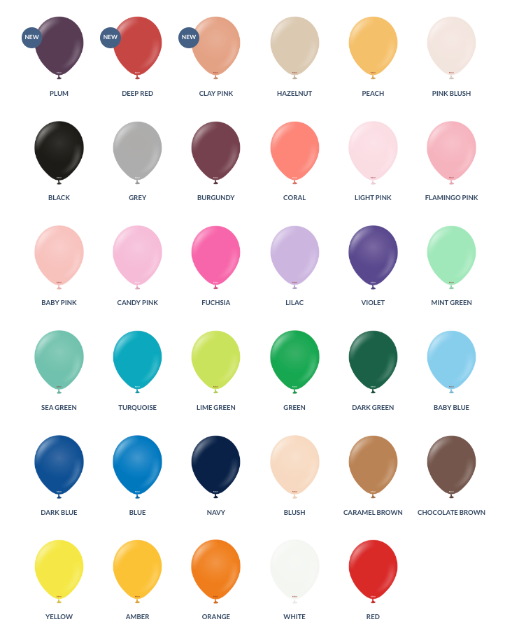 Set of 5 Table Balloons